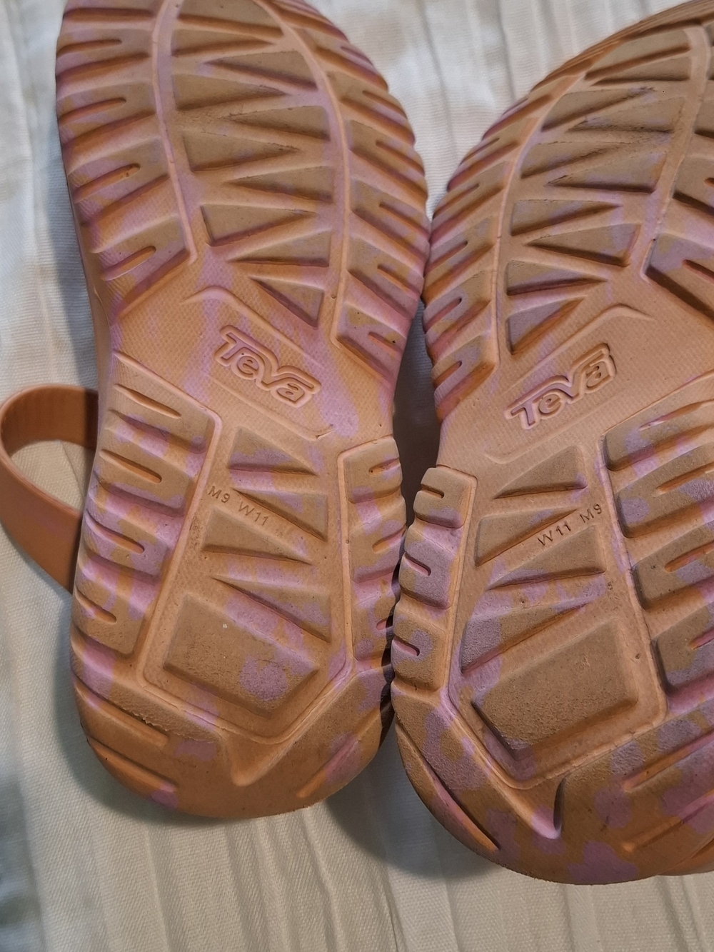 Teva Pink & Orange Patterned Women's Sandals - Picture 4 of 5